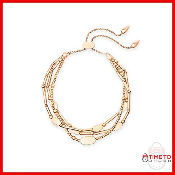 Rose Gold Plated Beaded Box Chain Bracelet for Everyday Wear - Picture 2 of 5